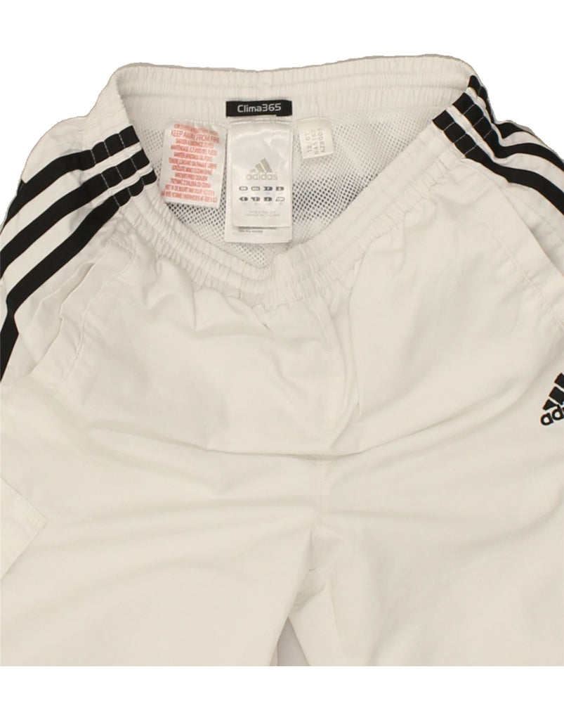 ADIDAS Boys Clima Proof Capri Cargo Tracksuit Trousers 5-6 Years White | Vintage Adidas | Thrift | Second-Hand Adidas | Used Clothing | Messina Hembry 