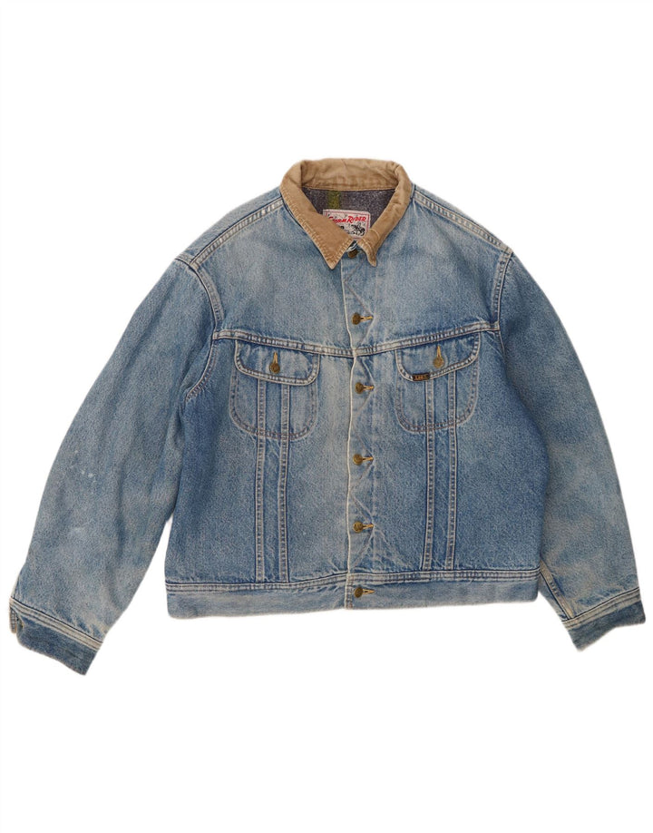 Lee Mens Denim Jacket UK 40 Large Blue