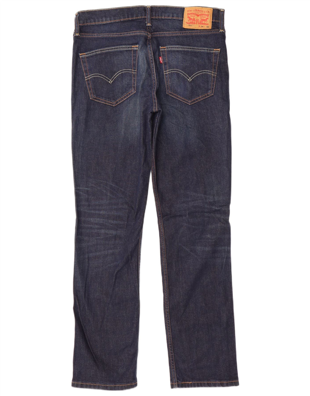 LEVI'S Mens 511 Slim Jeans W34 L32 Navy Blue Cotton