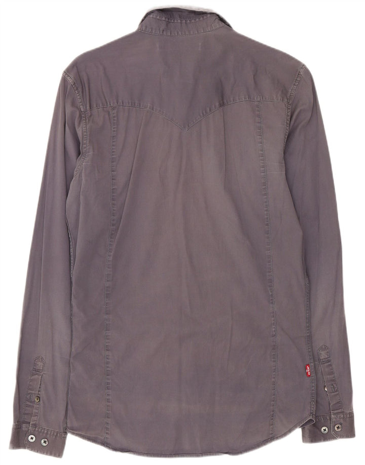 Levi's Mens Shirt Small Grey Cotton