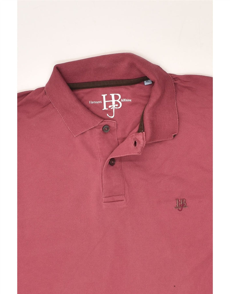 HARMONT & BLAINE Mens Long Sleeve Polo Shirt XL Pink Cotton | Vintage Harmont & Blaine | Thrift | Second-Hand Harmont & Blaine | Used Clothing | Messina Hembry 