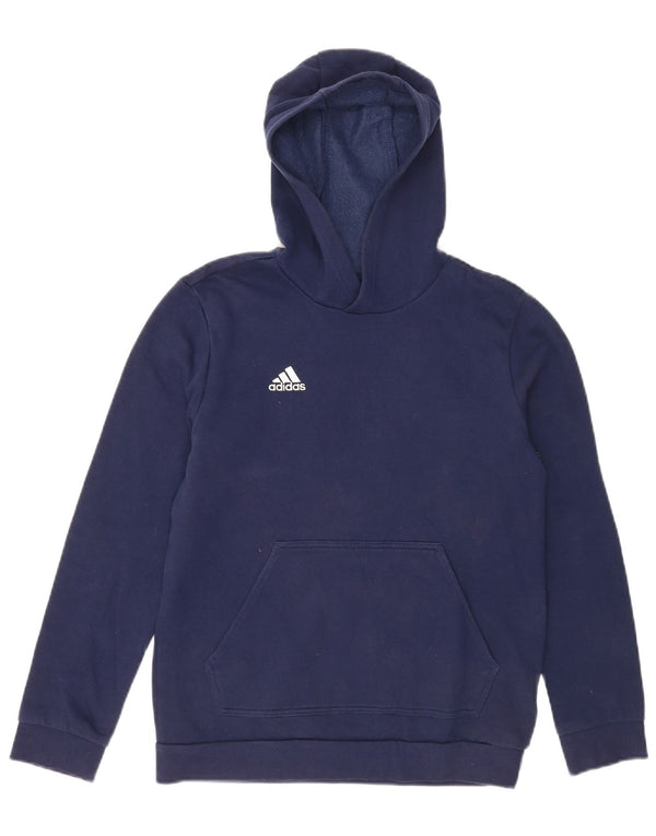 Adidas Boys Hoodie Jumper 13-14 Years Navy Blue