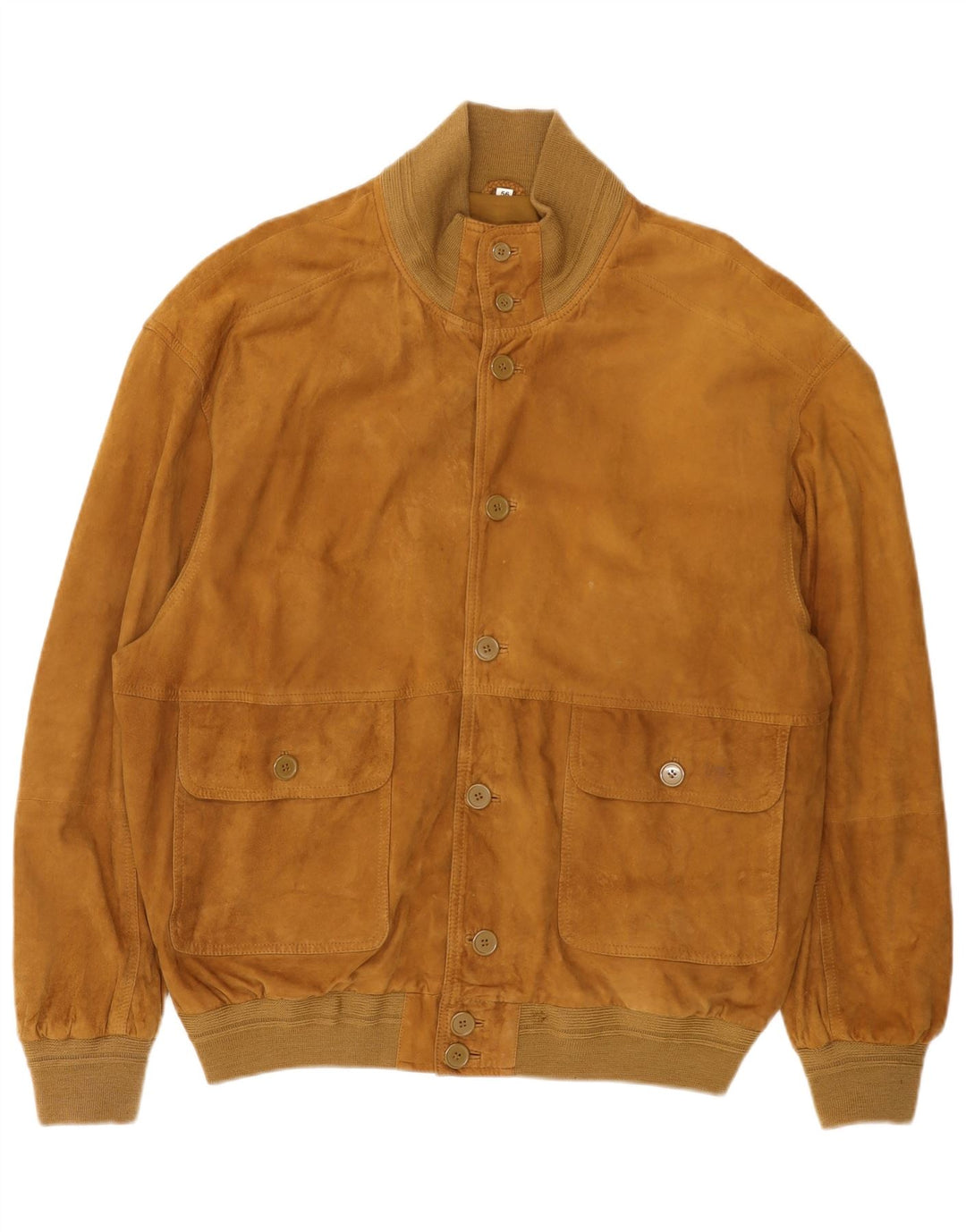 Conbipel Mens Suede Bomber Jacket IT 56 2XL Beige Leather