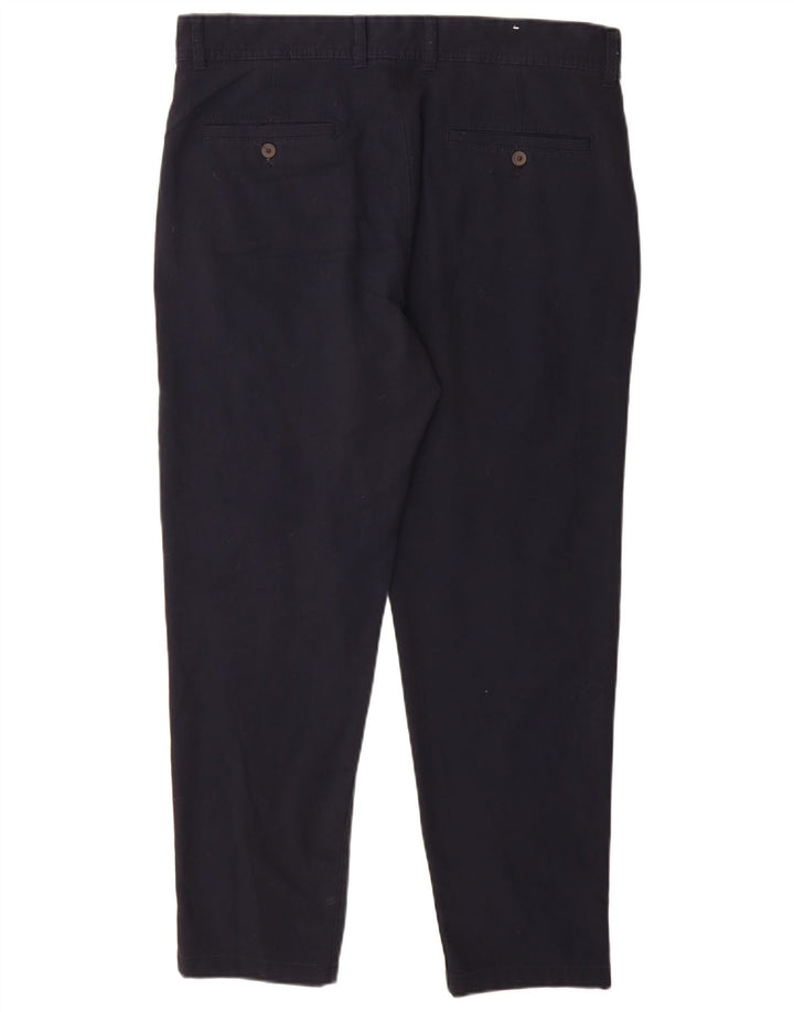 Zara Mens Slim Chino Trousers EU 44 Large W34 L30 Navy Blue Polyester