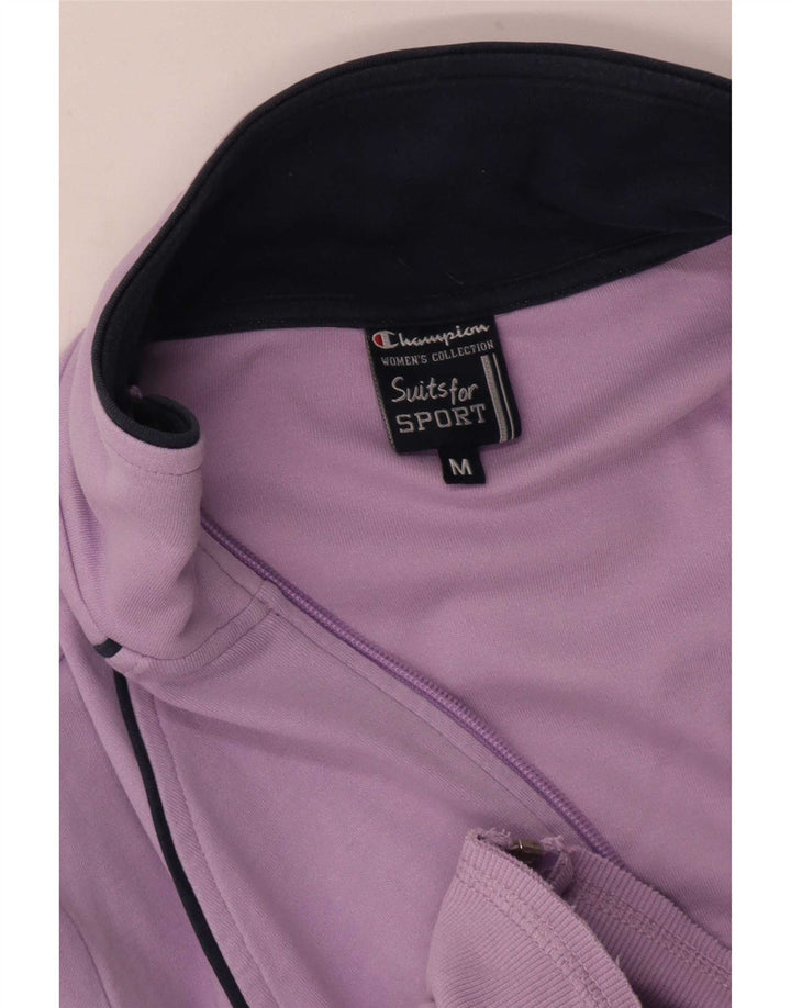 Champion Womens Tracksuit Top Jacket UK 14 Medium Purple