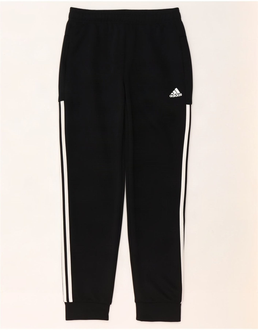 Adidas Mens Tracksuit Trousers Joggers Small Black Polyester