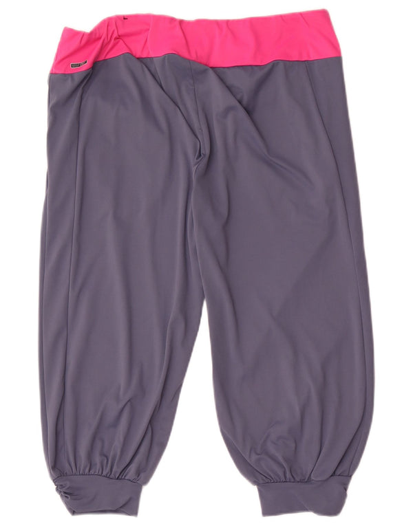 Puma Womens Bermuda Sport Shorts UK 14 Large Grey Colourblock Sports