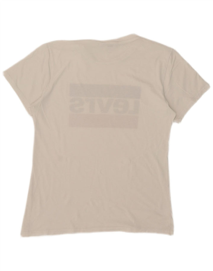 Levi's Womens Graphic T-Shirt Top UK 14 Medium White