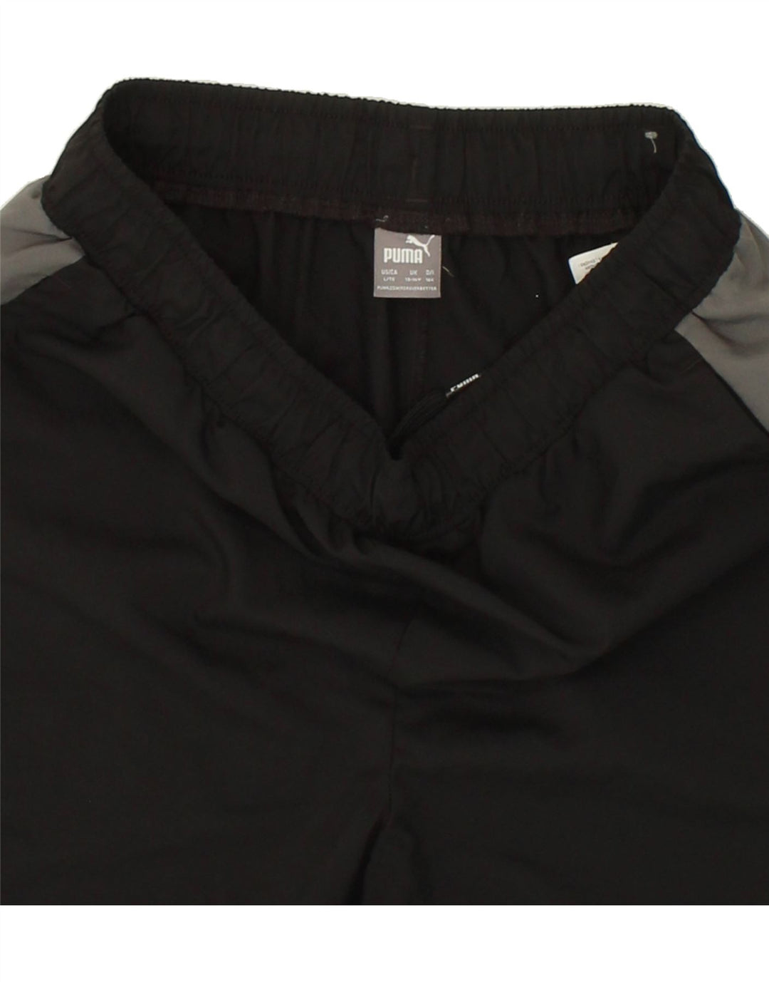 PUMA Boys Sport Shorts 13-14 Years Black Colourblock Polyester Vintage Puma and Second-Hand Puma from Messina Hembry 