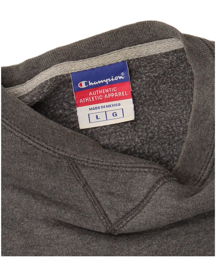 CHAMPION Mens Sweatshirt Jumper Large Grey Cotton