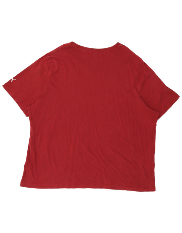 Puma Mens Graphic T-Shirt Top 3XL Red Cotton