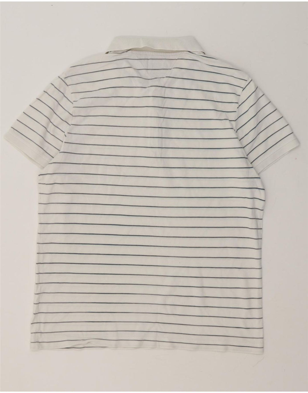 Tommy Hilfiger Mens Polo Shirt XL White Striped