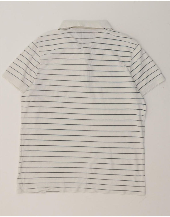 Tommy Hilfiger Mens Polo Shirt XL White Striped