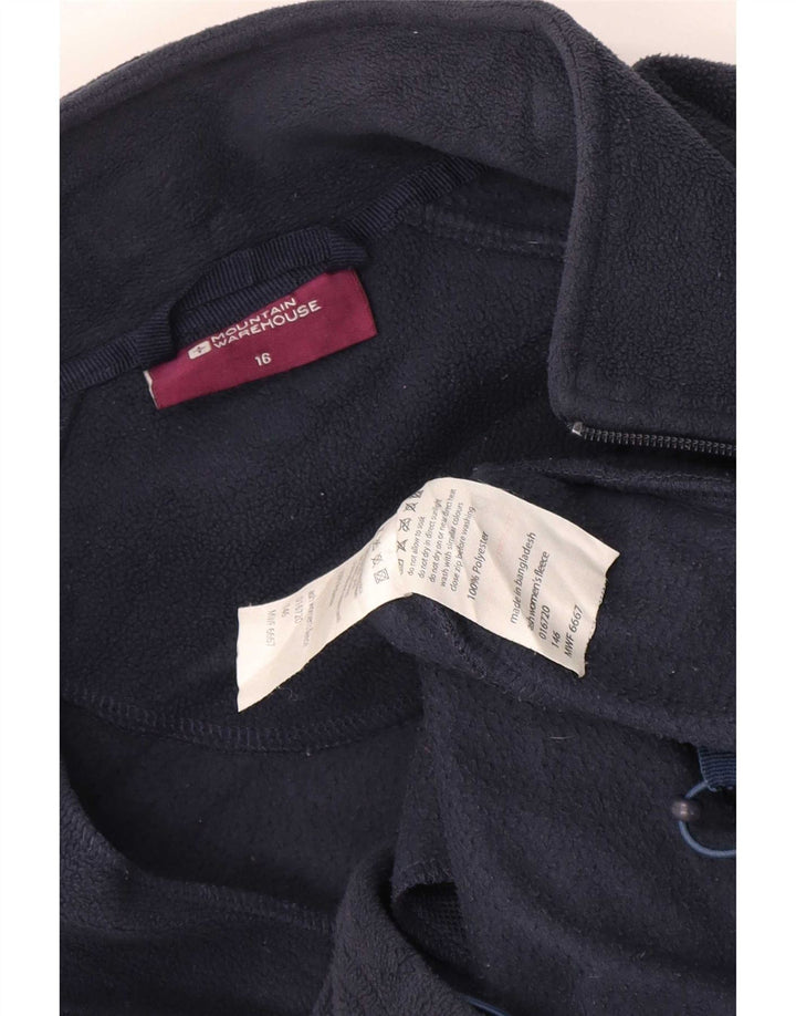 Mountain Warehouse Womens Fleece Jacket UK 16 Large Navy Blue Polyester