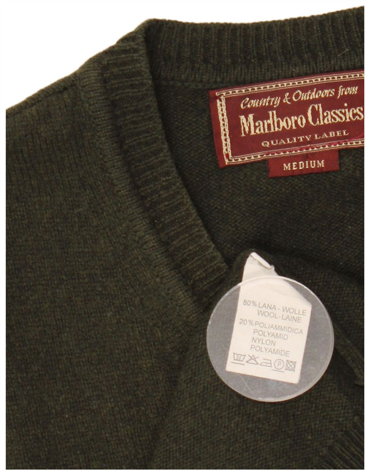 Marlboro Classics Mens Vest Tank Top Medium Khaki Wool