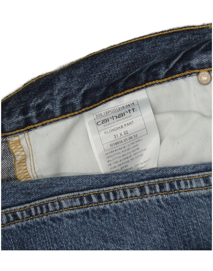 CARHARTT Mens Klondike Tapered Jeans W31 L25 Blue Cotton