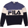 FILA Womens Crop Oversized Sweatshirt Jumper UK 2 2XS Multicoloured Vintage Fila and Second-Hand Fila from Messina Hembry 