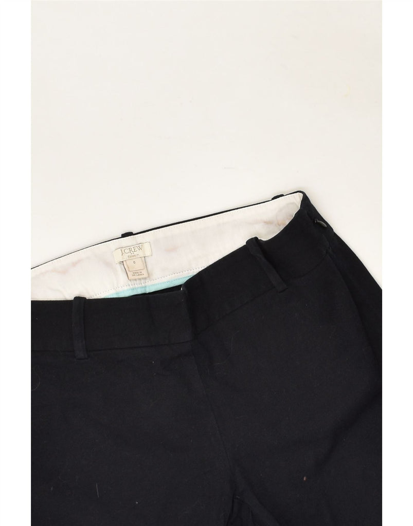 J. CREW Womens Slim Casual Trousers US 0 XS W26 L25 Navy Blue Cotton | Vintage J. Crew | Thrift | Second-Hand J. Crew | Used Clothing | Messina Hembry 
