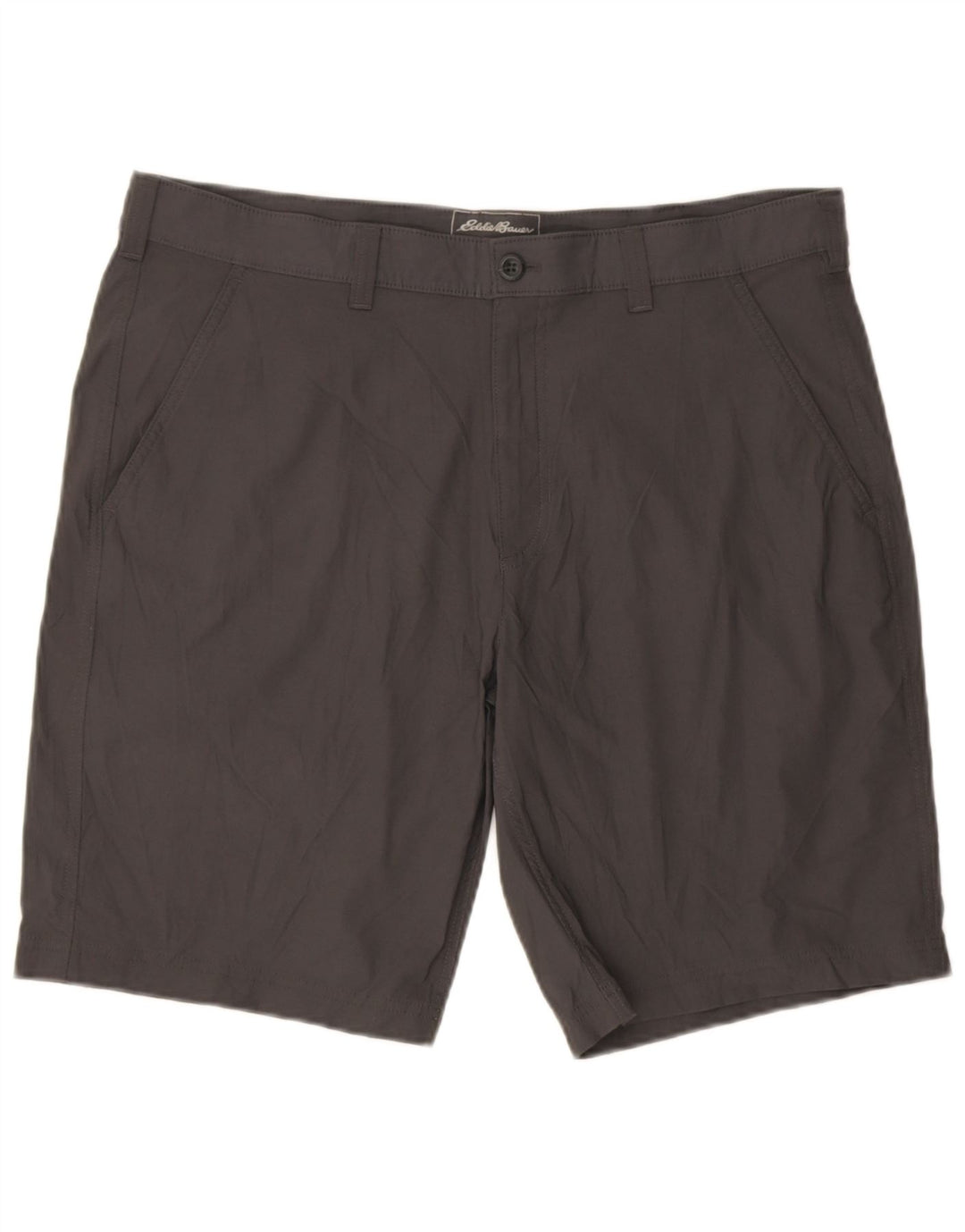 Eddie Bauer Mens Chino Shorts W38 XL Grey Nylon
