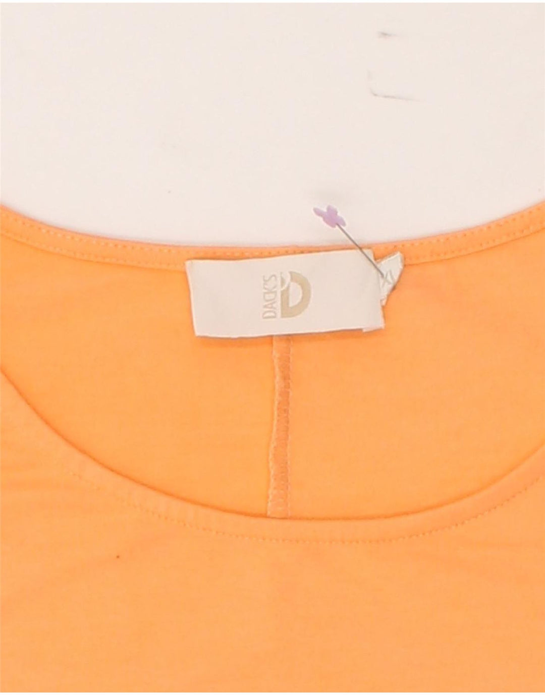 DACK'S Womens Long Sleeve Blouse Top UK 18 XL Orange Viscose Vintage Dack's and Second-Hand Dack's from Messina Hembry 