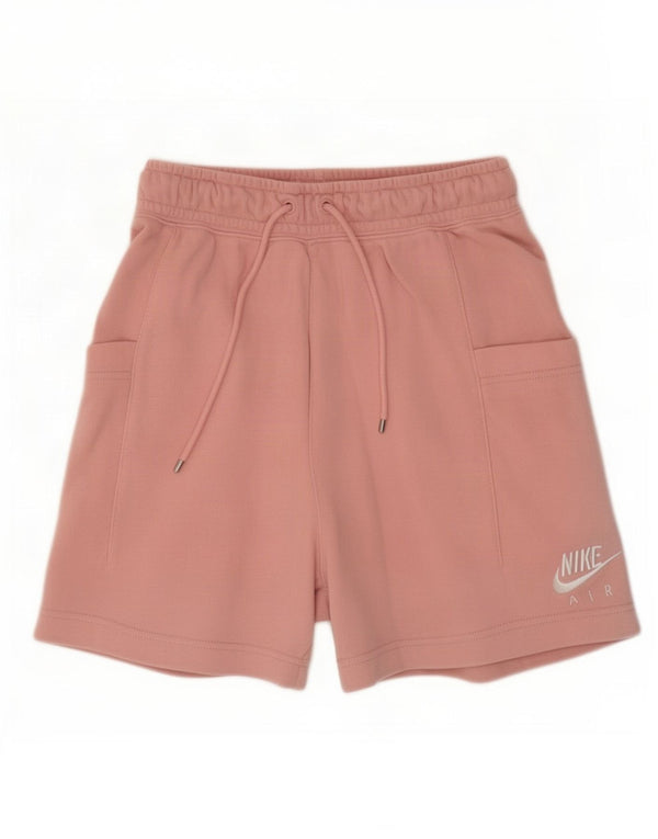 Nike Womens Sport Shorts UK 4 XS Pink Cotton