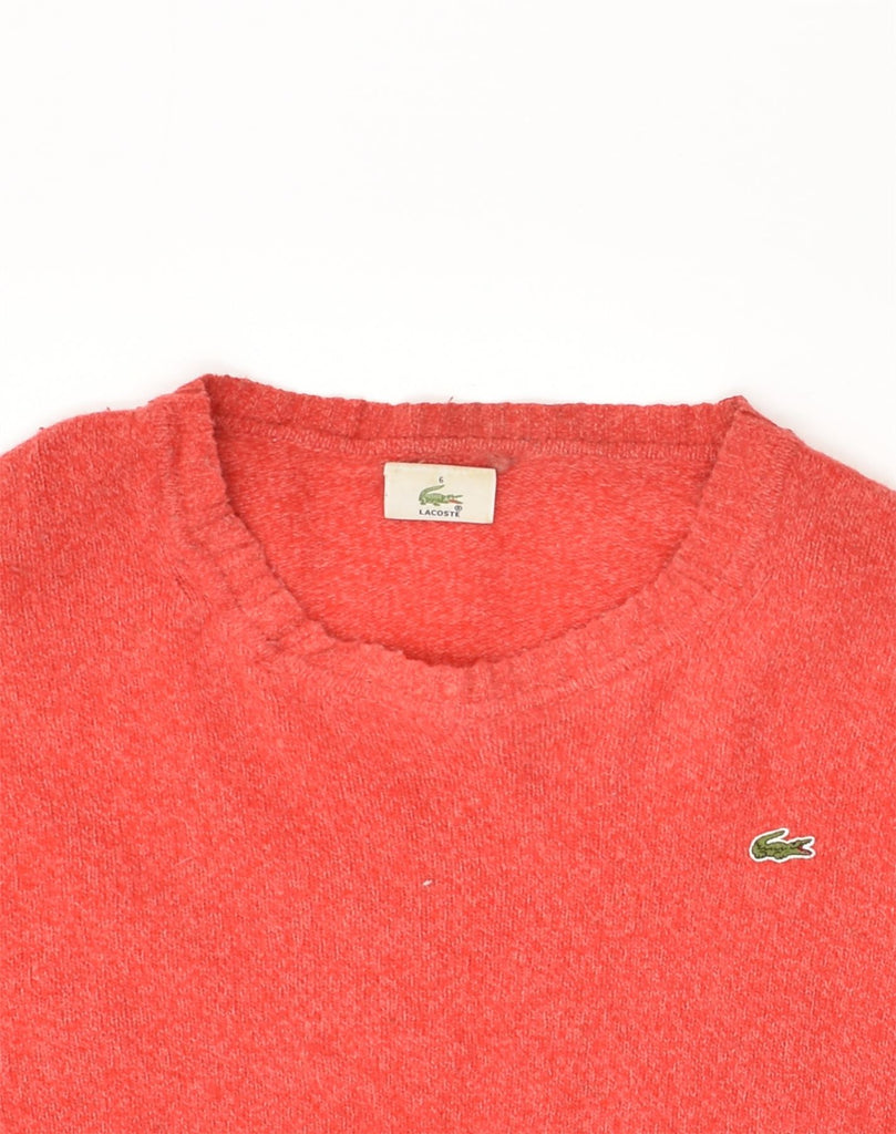 LACOSTE Mens Crew Neck Jumper Sweater Size 6 XL  Red Lambswool | Vintage Lacoste | Thrift | Second-Hand Lacoste | Used Clothing | Messina Hembry 