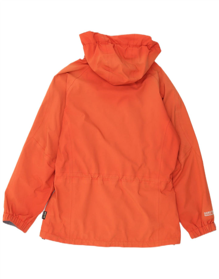 Sprayway Womens Hooded Rain Jacket UK 12 Medium Orange Polyester