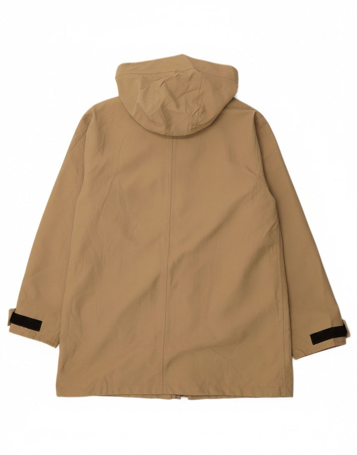 ROHAN Womens Hooded Rain Jacket UK 14 Medium Beige Polyamide