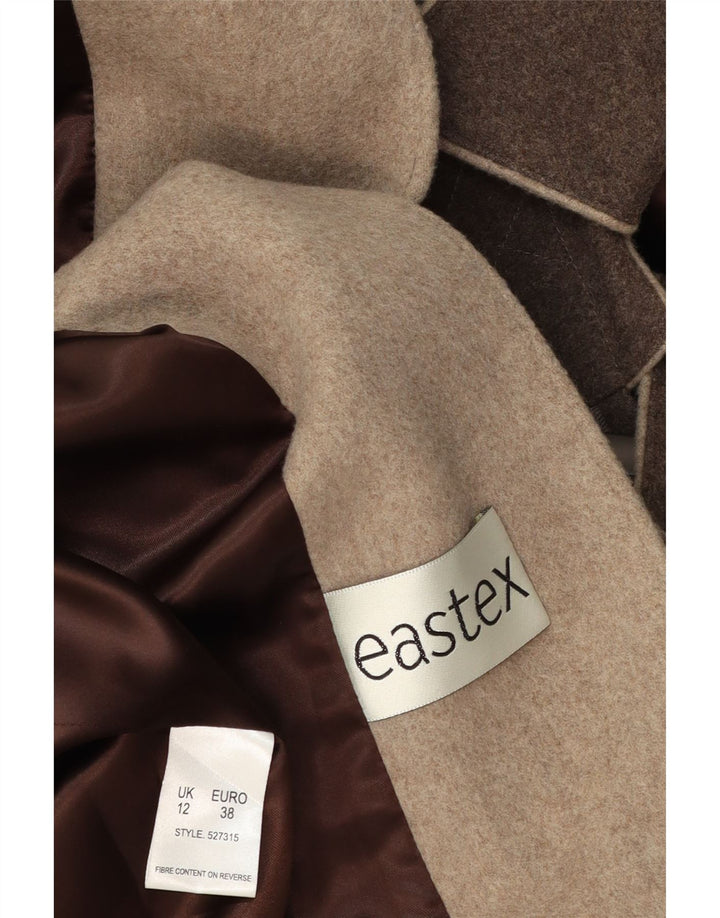 Eastex Womens Overcoat UK 12 Medium Brown Wool