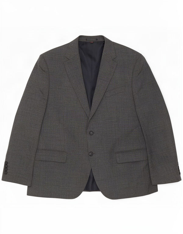 Marks & Spencer Mens 2 Button Blazer Jacket Size 44 2XL Grey New Wool