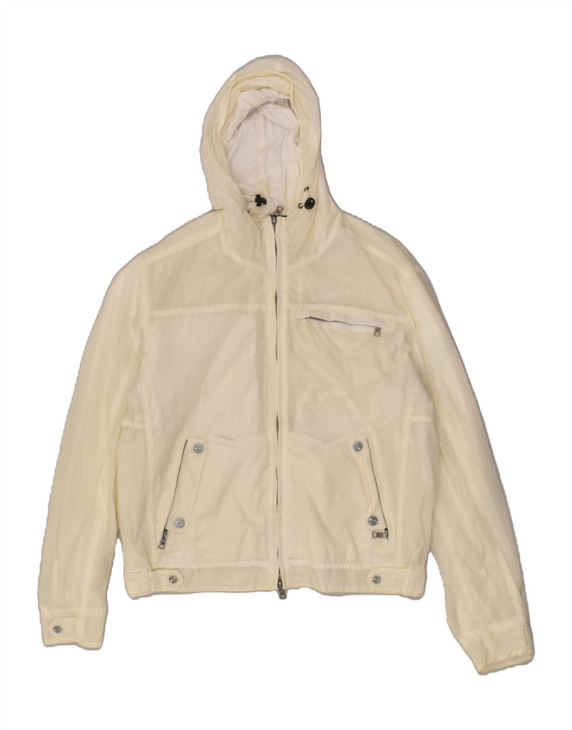 GAS Womens Hooded Rain Jacket UK 20 2XL Beige | Vintage Gas | Thrift | Second-Hand Gas | Used Clothing | Messina Hembry 