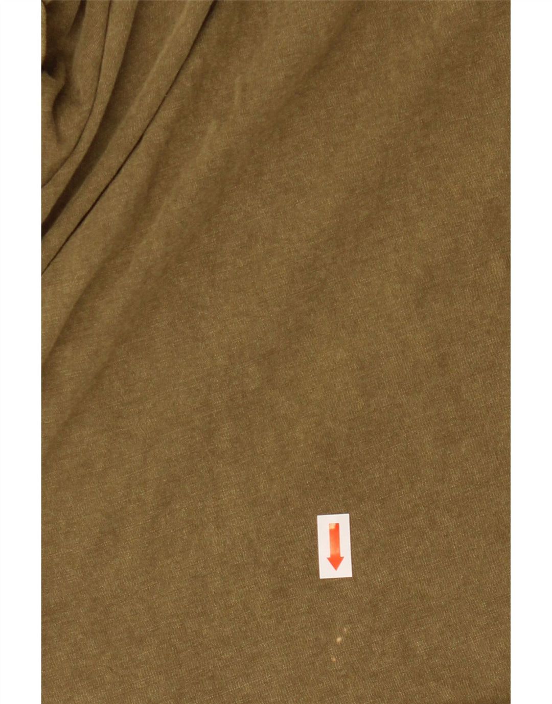 Zara Womens Top Long Sleeve UK 10 Small Khaki Cotton