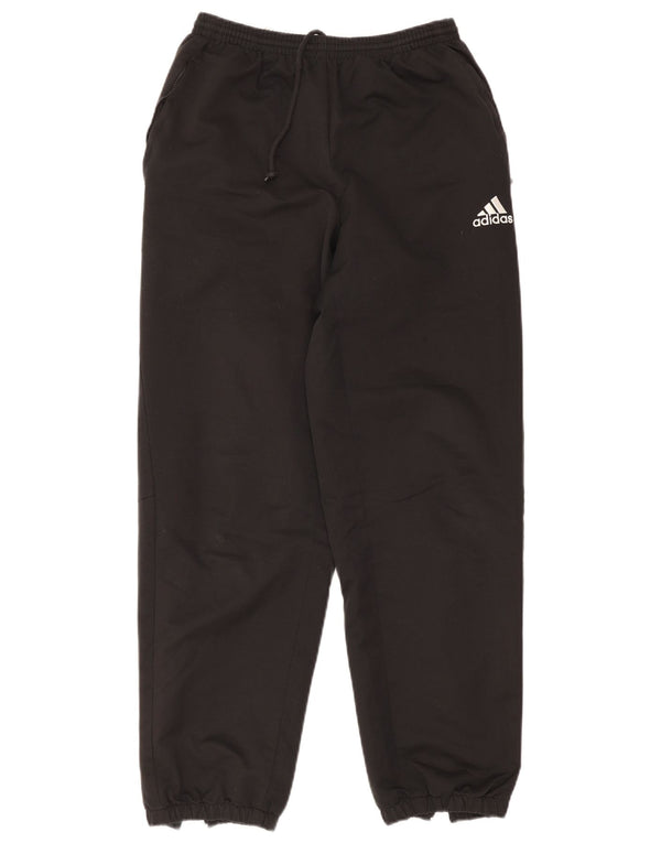 Adidas Boys Tracksuit Trousers 15-16 Years Black Polyester