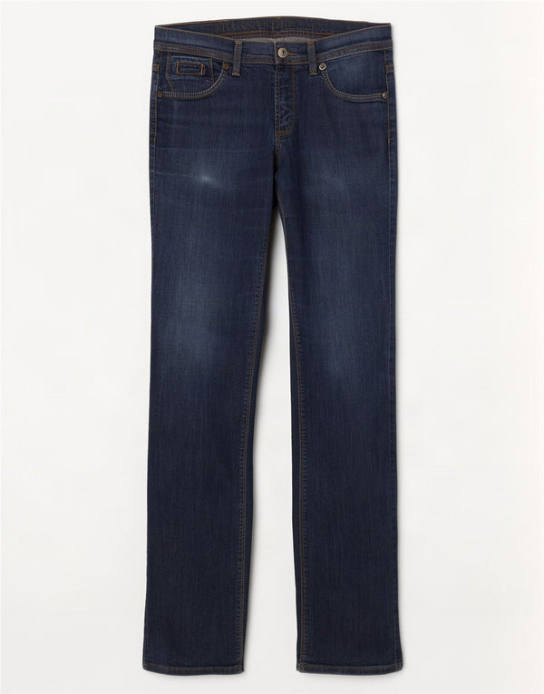 Trussardi Womens Straight Jeans W30 L32 Navy Blue Cotton