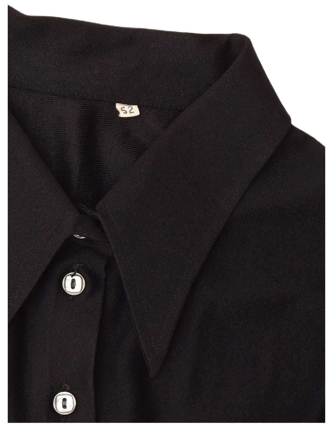 Vintage Womens Shirt Blouse IT 52 2XL Black