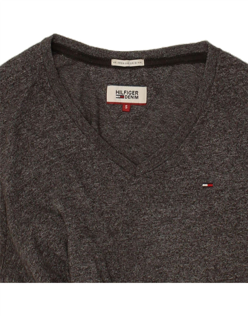 TOMMY HILFIGER Mens T-Shirt Top Small Grey Flecked | Vintage Tommy Hilfiger | Thrift | Second-Hand Tommy Hilfiger | Used Clothing | Messina Hembry 