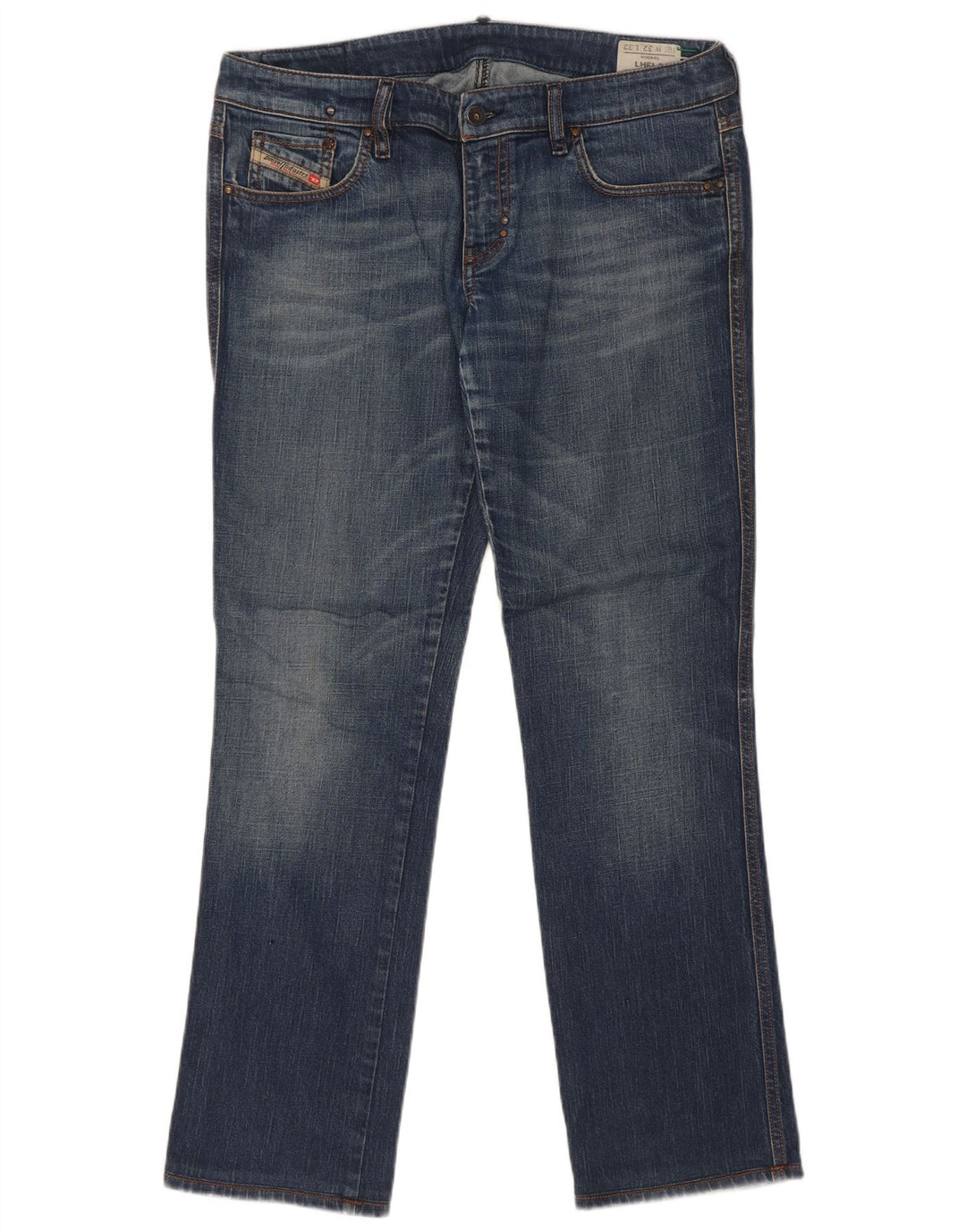 Diesel Womens Lhela Straight Jeans W32 L32 Blue Cotton