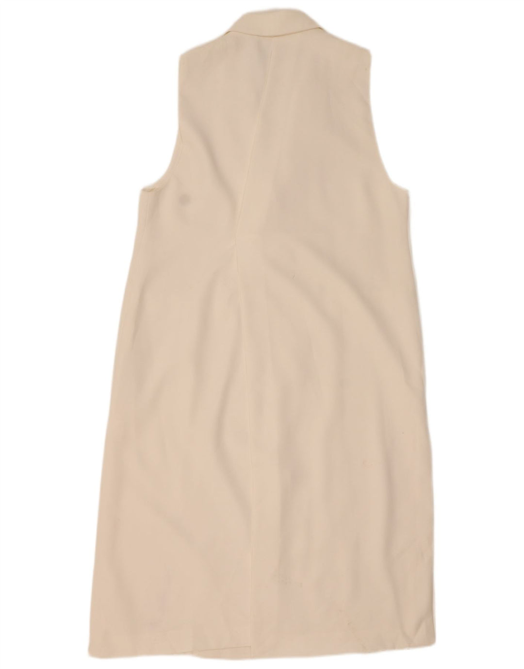 ZARA Womens Sleeveless Overcoat UK 20 2XL White Polyester