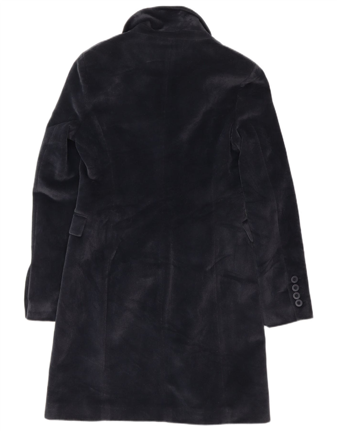 Vintage Womens Overcoat UK 10 Small Navy Blue Polyester