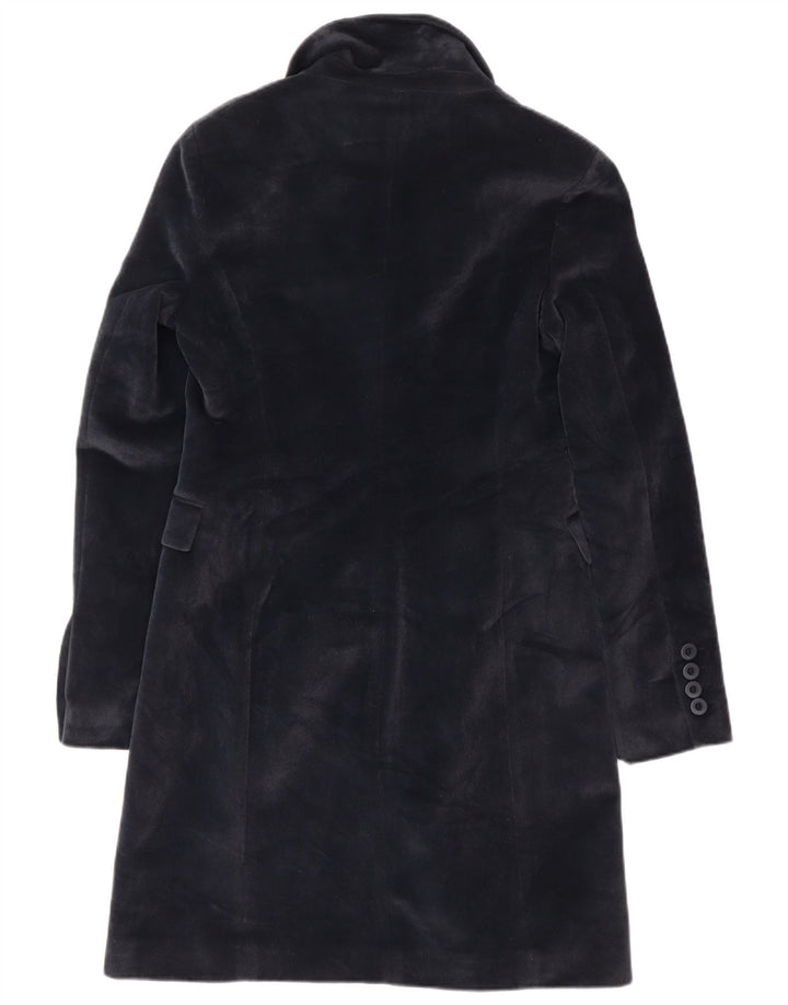 Vintage Womens Overcoat UK 10 Small Navy Blue Polyester