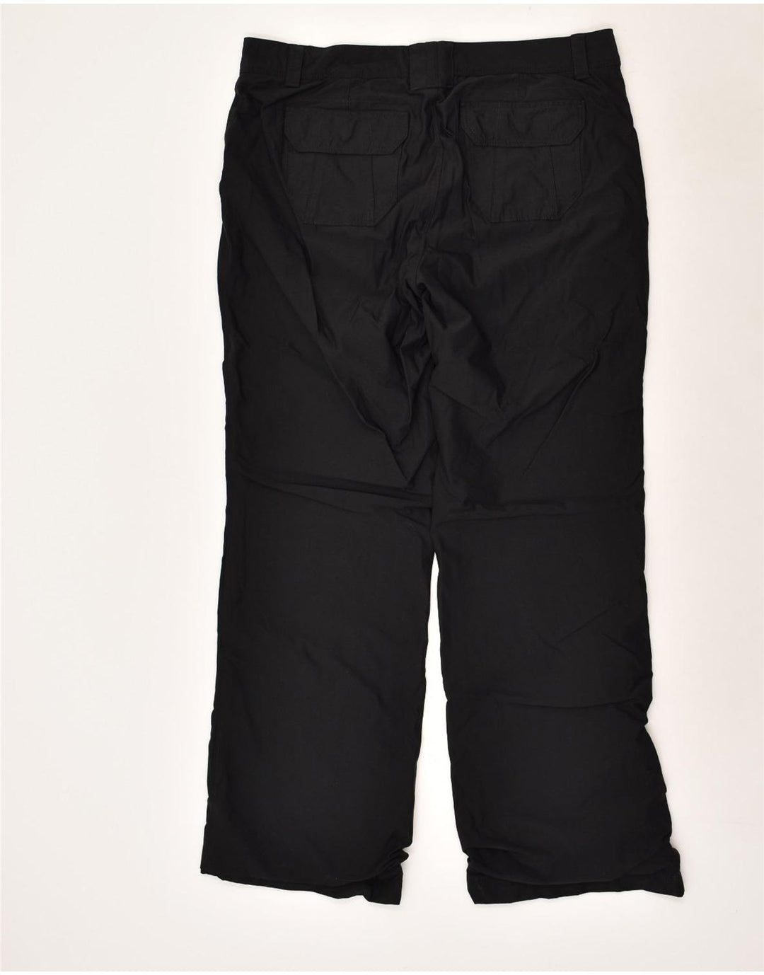 EDDIE BAUER Womens Windbreaker Trousers US 12 Large W34 L32  Black Nylon | Vintage Eddie Bauer | Thrift | Second-Hand Eddie Bauer | Used Clothing | Messina Hembry 