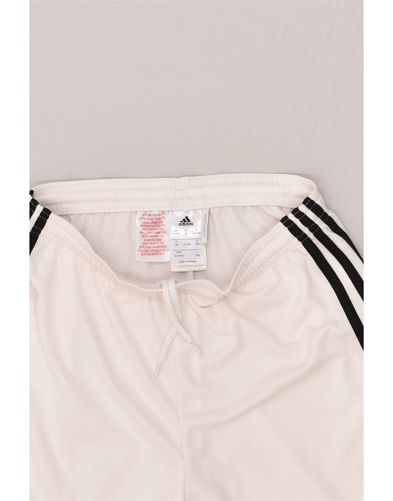 ADIDAS Boys Climalite Sport Shorts 13-14 Years White Polyester | Vintage Adidas | Thrift | Second-Hand Adidas | Used Clothing | Messina Hembry 