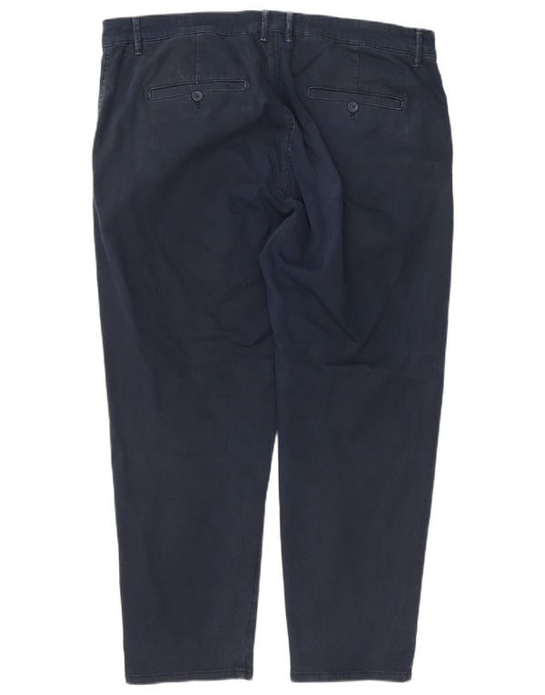 Zara Mens Pegged Chino Trousers EU 44 Large W34 L28 Navy Blue