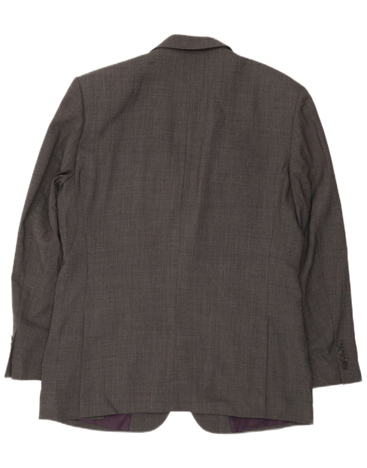 Marks & Spencer Mens 2 Button Regular Fit Blazer Jacket UK 42 Large Grey