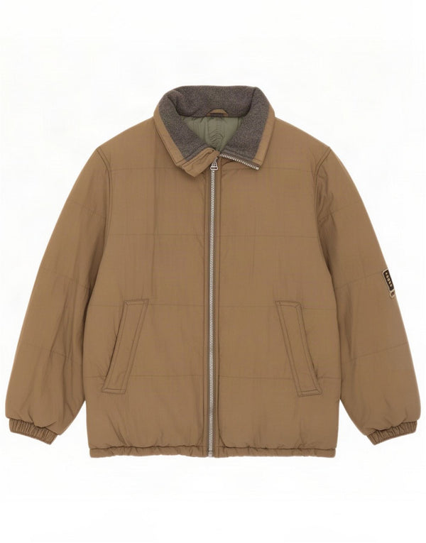 Invicta Boys Hooded Windbreaker Jacket 11-12 Years Brown Polyamide