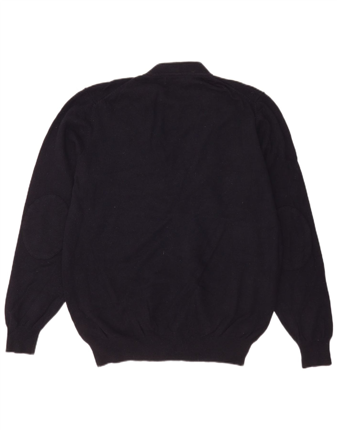 Massimo Dutti Mens Cardigan Sweater XL Navy Blue Wool
