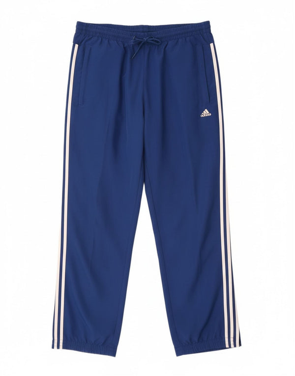 Adidas Mens Tracksuit Trousers Joggers UK 42/44 Large  Blue Polyester