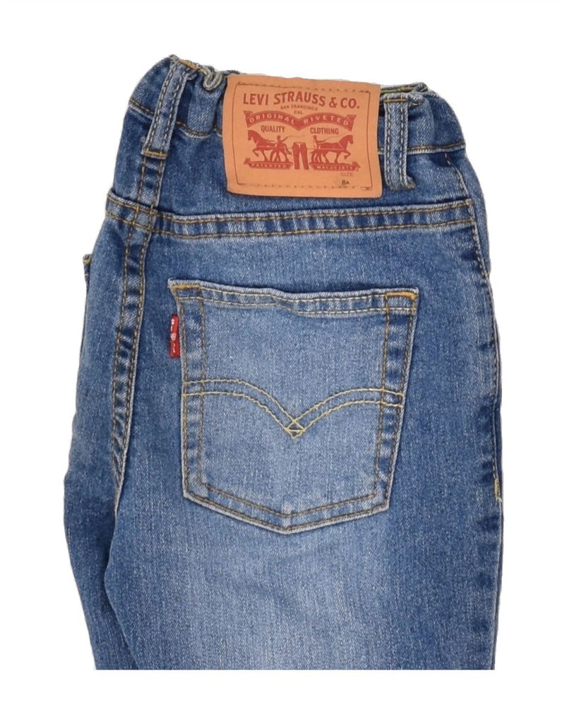 LEVI'S Girls Slim Jeans 7-8 Years W24 L22 Blue Cotton Vintage Levi's and Second-Hand Levi's from Messina Hembry 