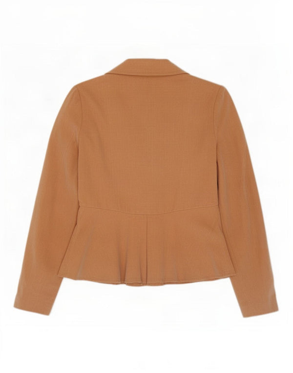 A Wear Womens 3 Button Corduroy Blazer Jacket UK 10 Small Brown Cotton