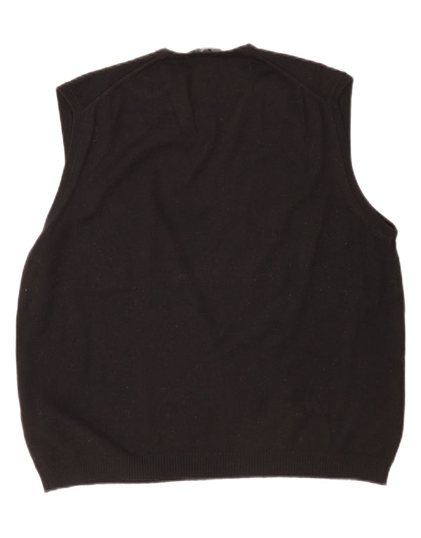 Zara Womens Vest Tank Top UK 18 XL Black Wool
